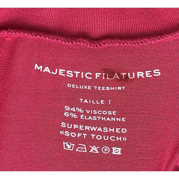 Majestic Filatures Turtleneck Deluxe Teeshirt Dress Pink Rose Passion Size 1 NEW - Picture 8 of 9